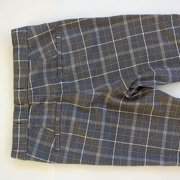 Hollister Plaid Ultra High Rise Viscose Blend Pants LARGE Black Gray White - Picture 10 of 16